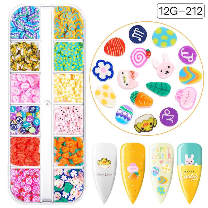 Easter Nail Slices Nail Art