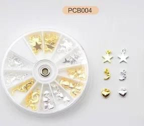 Metal piercing nail charm