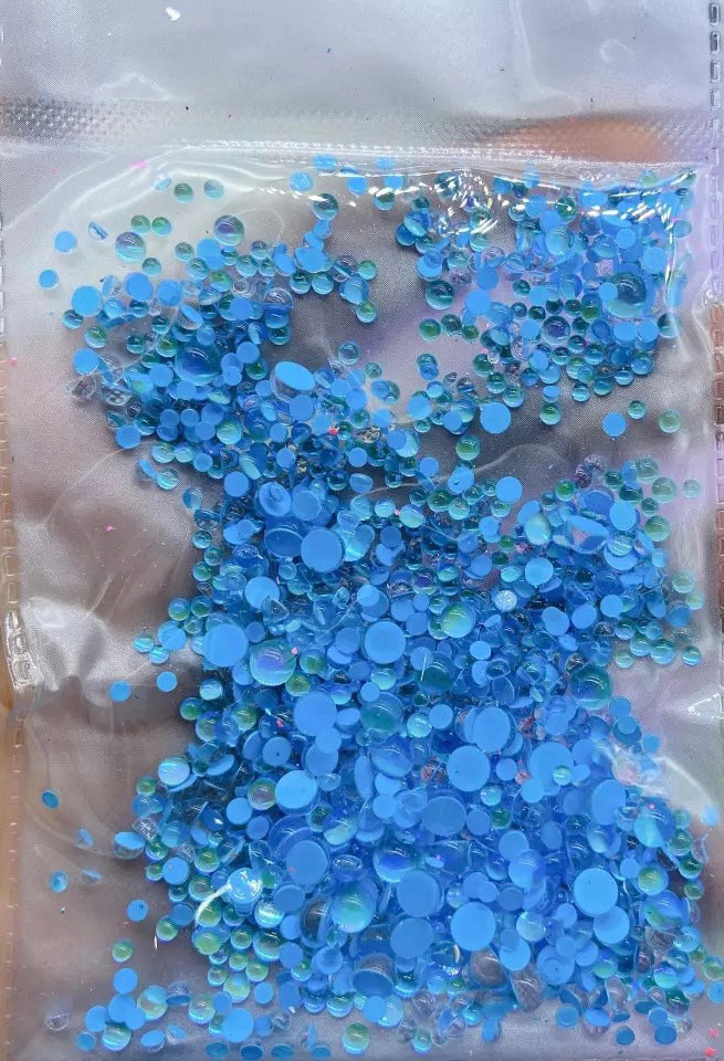 Mermaid effect rhinestones