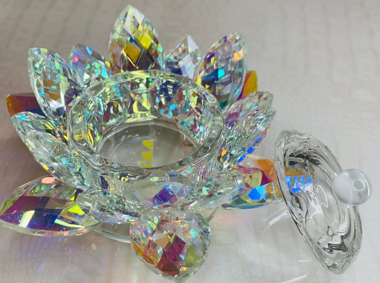 Crystal Flower nail dappen dish