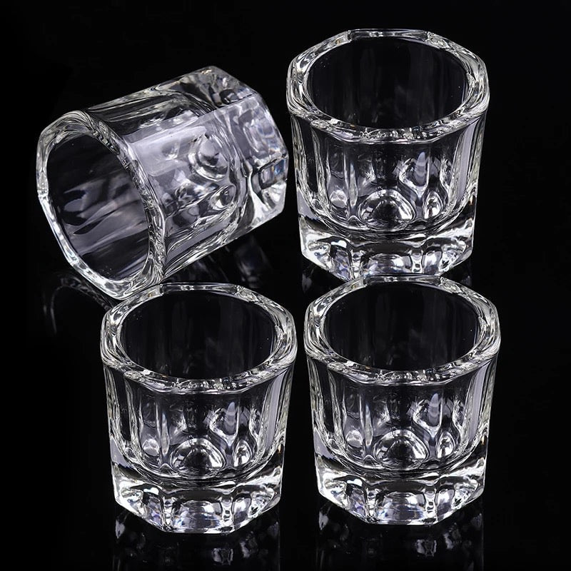 Crystal glass liquid nail dappen dish
