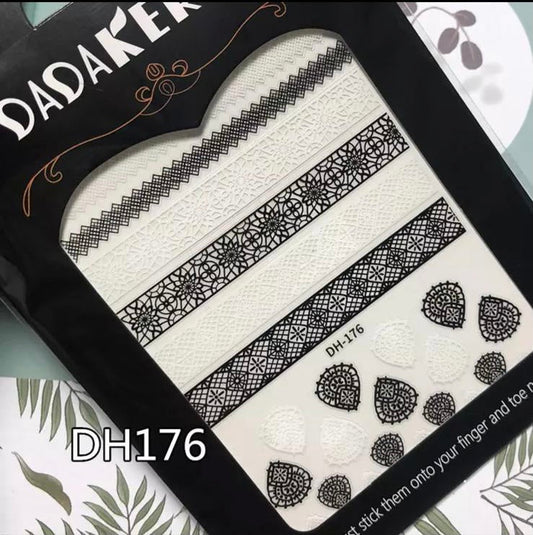 Lace Stickers Nail Art