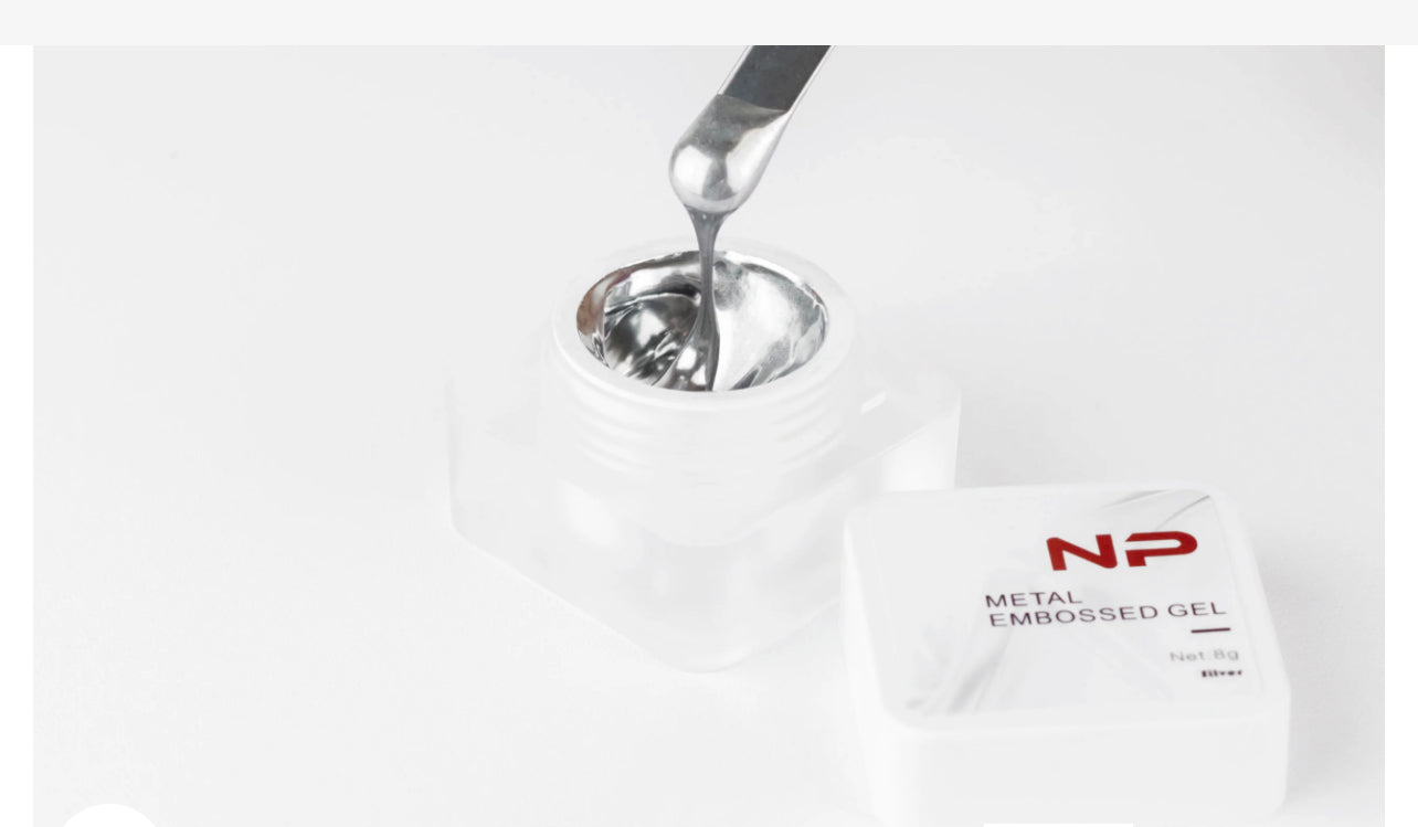 Silver metal Gel-embossed