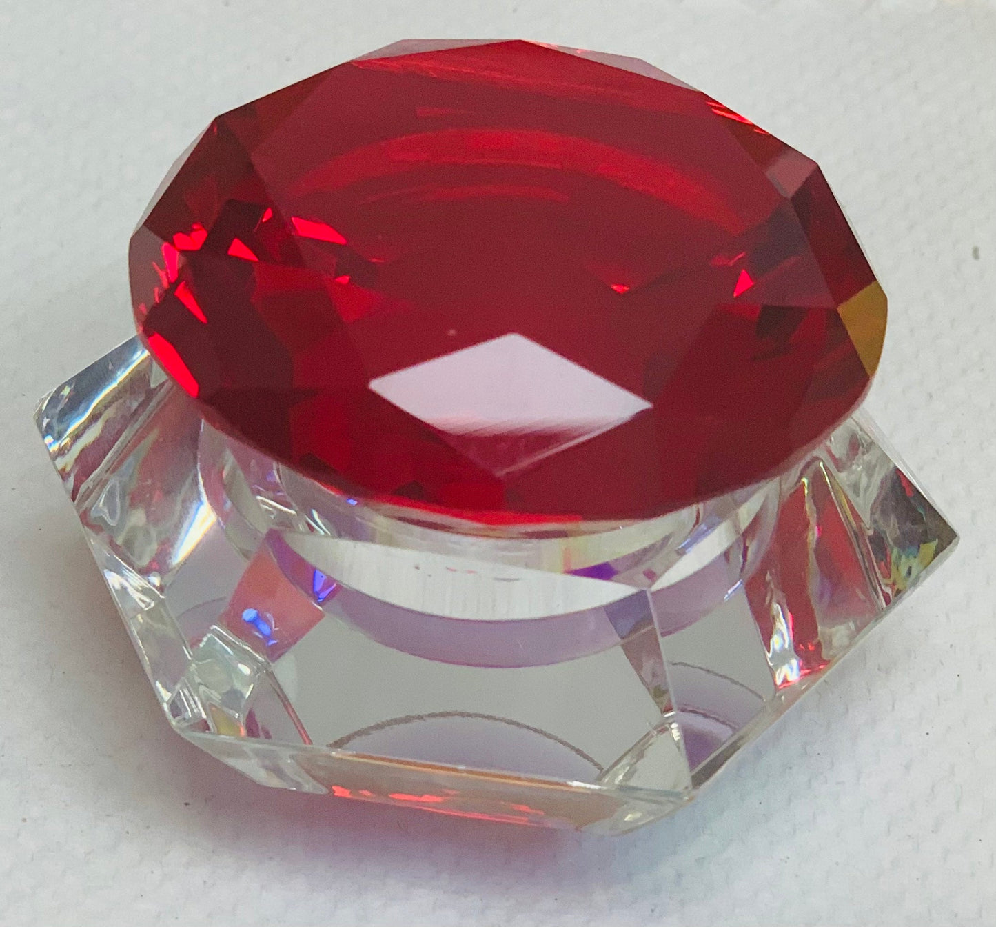 Rainbow Crystal Clear Acrylic Liquid Dappen Dish