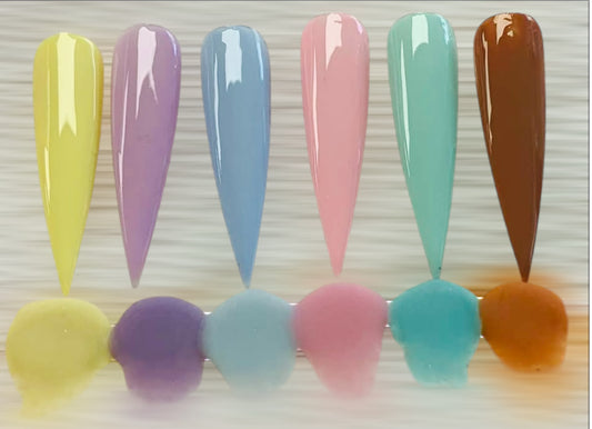 6 acrylic pastel collection