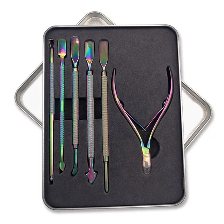 6 in 1 Professional nail pusher and nipper set