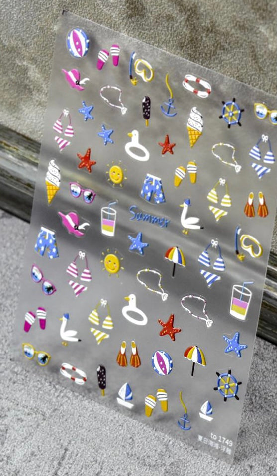 Summer nail art stickers