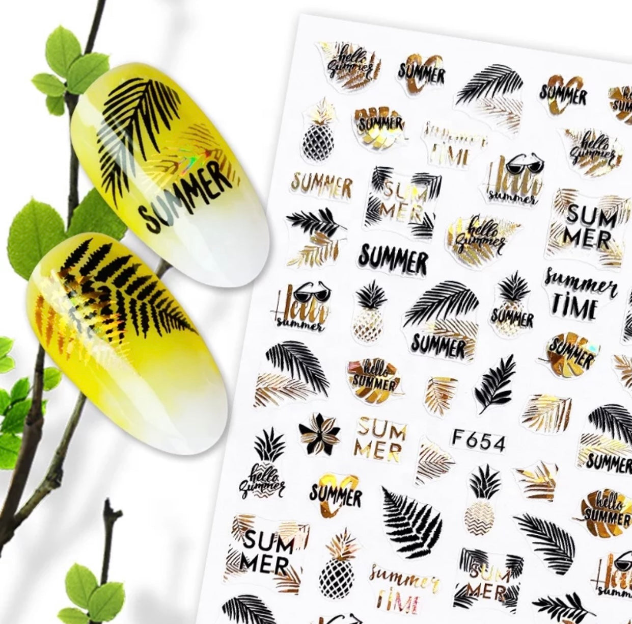 Summer nail art stickers