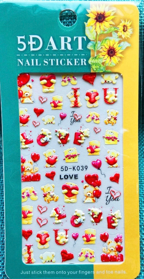 5D nail stickers