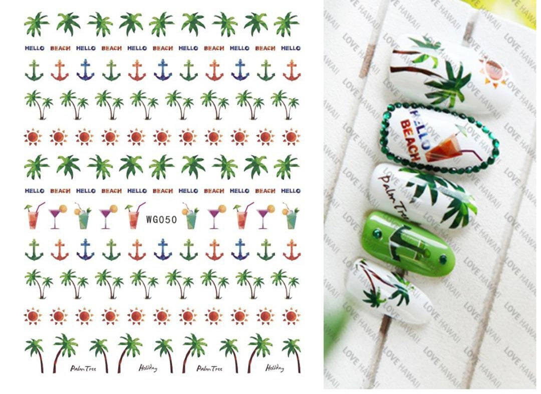Summer nail art stickers