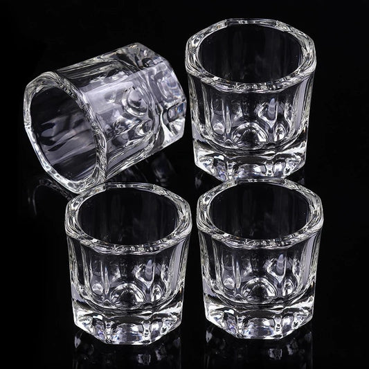 Crystal glass liquid nail dappen dish