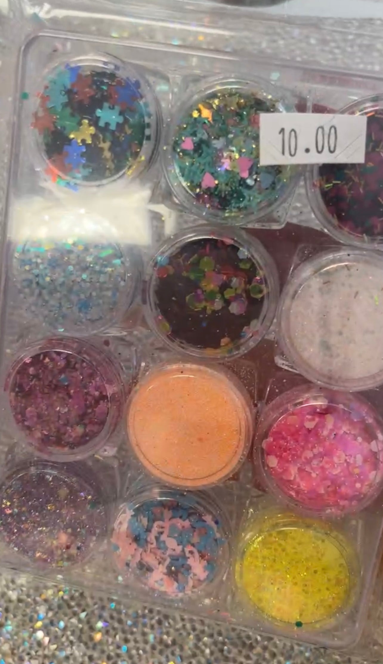 12 pieces set glitter