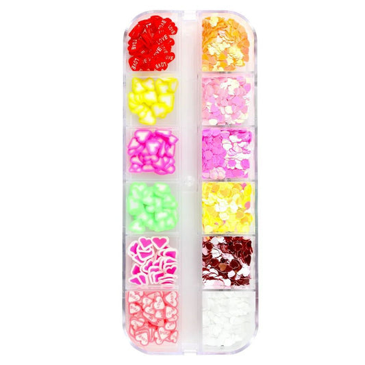Heart slices nail art