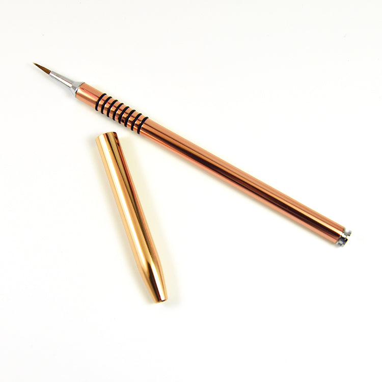Pure Kolinsky Rose Gold handle Pure Color Rubber Detailer 3D Art Nail Art Brush