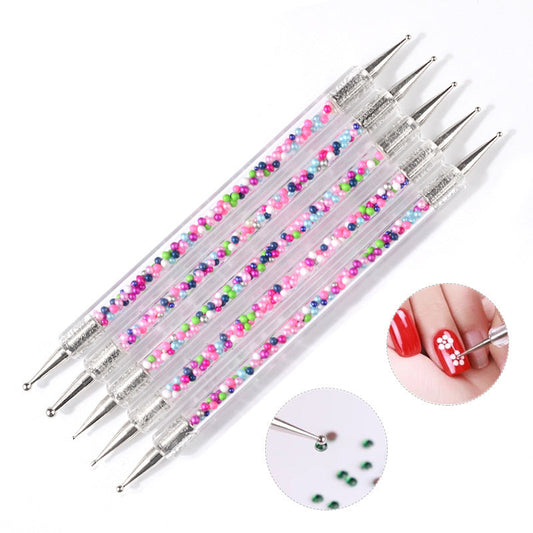5Pcs Set UV Gel Painting Drawing Nail Art Dotting Pen