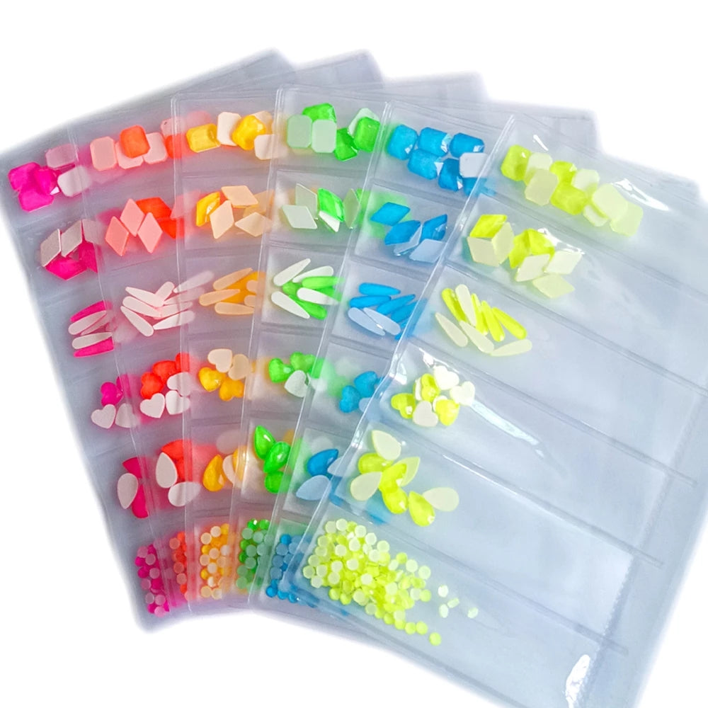 Wholesale Fluorescence Crystal Shape Nail Art Rhinestones